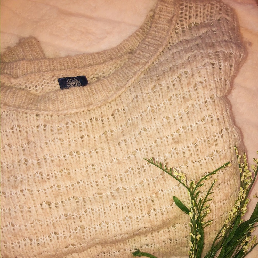 Creme Knit Wool Sweater
